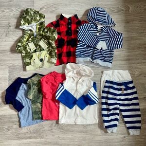 Infant baby boy 12 month old long sleeve tops, pants and jackets